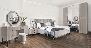 Спальня Стелла 4-дверная светло серый камень