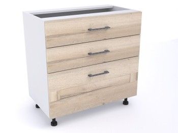 Стол с ящиками СЯ-80, Дублин (800*470*820) Дуб галифакс белый, 21618