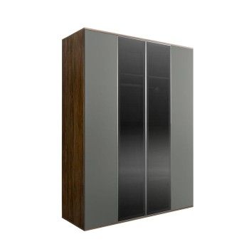 Шкаф 4-х дв. Bogemia Woodline Air (Серый/Серебро) БМШ2/42(2)