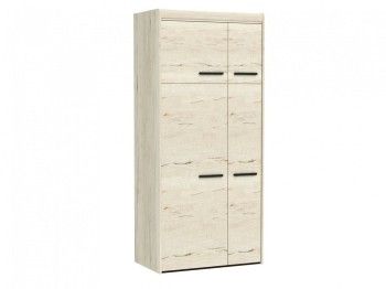 Шкаф М-1, 2-х дверный, Мале (900*530*2000) Дуб галифакс белый, 31207