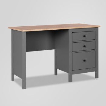 САГА стол письменный 120х56 серый/ясень