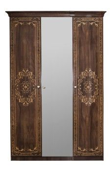 Шкаф Патрисия 3-дверный (2+1) с зеркалом караваджо глянец