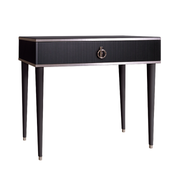 Стол туалетный узкий Римини СОЛО (Черный/Серебро) РМСТ-1(s)[9]