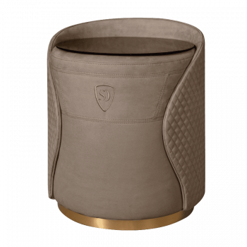 Пуф-тумба Пепельно-коричневый (новабук) золото Sweet dreams PS-101