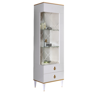 м. Римская - Витрина 1-ств. Римини (Белый/Золото) (Правая) РМВ1-1С