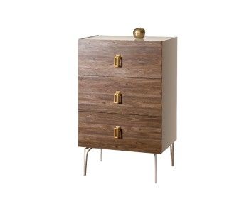 Комод Bogemia Wood Fa (Ваниль) (Lakobel/Золото) БМКМ-1(Wo)