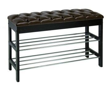 Банкетка Грейс (Венге, к/з орегон / каретная стяжка)