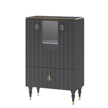 Шкаф комбинированный Лоренсо Графит МН-043-01