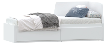 МАЛЬМ / VARMA Рестен 80 кровать-тахта ИКЕА / IKEA, раздвижная 91(170)х207х40/87, белый