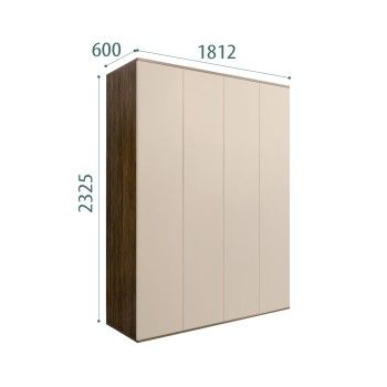 Шкаф 4-х дверный Bogemia Woodline Air (Ваниль) БМШ2/4(0)