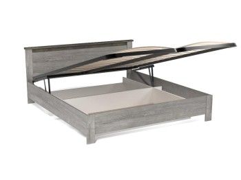 Кровать 1800 с подъемным механизмом, Денвер (1868*2077*860) Риббек серый