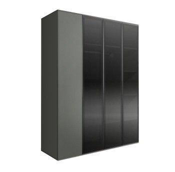 Шкаф 4-х дв. Bogemia Air (Серый/Черный) БМШ2/4(3)