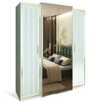Шкаф Замира 4-дверный оливковый