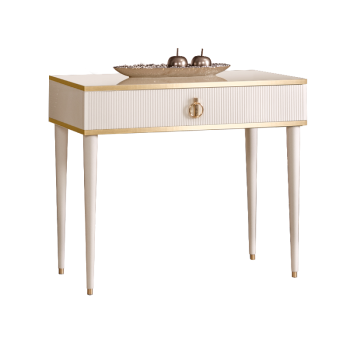 Стол туалетный узкий Римини СОЛО (Слоновая кость/Золото) РМСТ-1(s)[9]