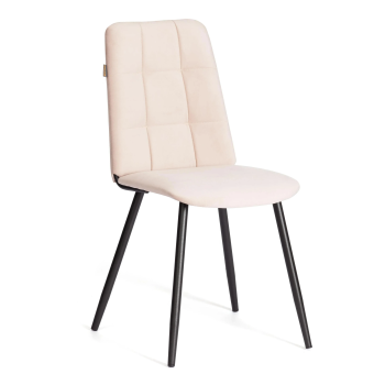 Стул обеденный Asti (2 шт. в упаковке), TREND, велюр, бежевый/черный, 7, 50х55х93