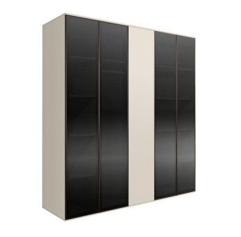 Шкаф 5-ти дв. Bogemia Air (Слоновая кость/Черный) БМШ2/5(4)