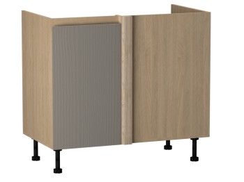 Стол под мойку угловой СМУ-100 левый, Женева (954*534*870) Дуб Палермо/Серый камень , 22029