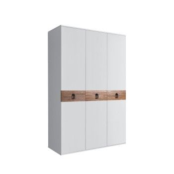 Шкаф 3-х дверный Bogemia Wood Fa (Белый/Черный) БМШ2/3(Wo)