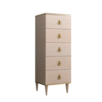 Комод узкий Римини (Латте/Золото) РМКМ-2