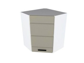 Шкаф угловой ШУ-60, Канзас (600*600*720) Капучино Софт, 20929