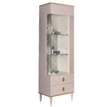 Витрина 1-ств. Римини СОЛО (Латте/Золото) (Левая) РМВ1-1С(s)