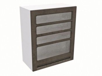 Шкаф со стеклом ШСТ-60, Грей (600*320*720) Бетон темный, 21433