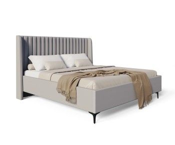 Кровать Стелла 160х200 светло серый камень