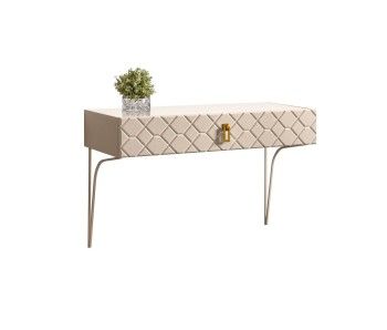 Стол туалетный (консоль) Bogemia Farfalle (Ваниль) (Lakobel/Золото) БМСТ-1(Fa)