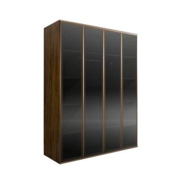 Шкаф 4-х дверный Bogemia Woodline Air (Wood/Золото) БМШ2/4(4)