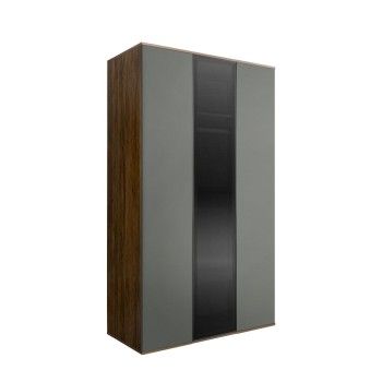 Шкаф 3-х дверный Bogemia Woodline Air (Серый/Черный) БМШ2/3(1)