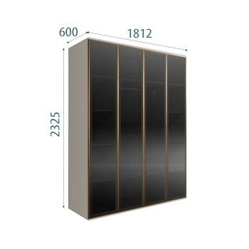 Шкаф 4-х дверный Bogemia Air (Шелк/Золото) БМШ2/4(4)