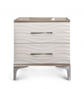 Тумба прикроватная Гравита (без зеркала) белый глянец