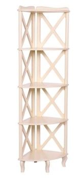 Этажерка-стеллаж угловая Джульетта-4 (дуб шампань)