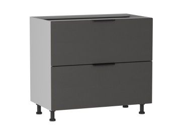 Стол с ящиками СЯ-2-90, Ватель (900*523*820) Экокожа Серый, 23324