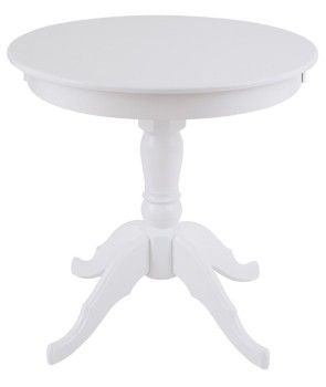 Стол обеденный не раздвижной Круглый-80 (белая эмаль)