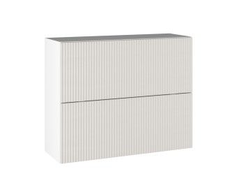 Шкаф ШГ-90СМГ, Виста (900*316*720) Экокожа Белый, 26251