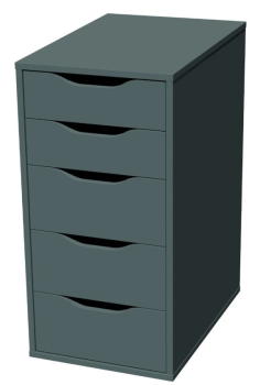 ИНГАР 5 комод ИКЕА / IKEA 36x71x53, серо-бирюзовый