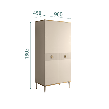 Шкаф-пенал Римини СОЛО (Ваниль/Золото) РМП-2(s)