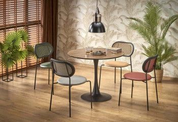 Стол обеденный Halmar OLMO (дуб золотой/черный)