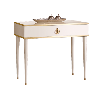 Стол туалетный узкий Римини (Слоновая кость/Золото) РМСТ-1[9]
