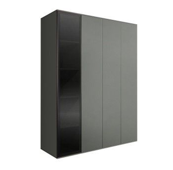 Шкаф 4-х дв. Bogemia Air (Серый/Черный) БМШ2/4(1)