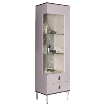 Витрина 1-ств. Римини (Слоновая кость/Серебро) (Правая) РМВ1-1С