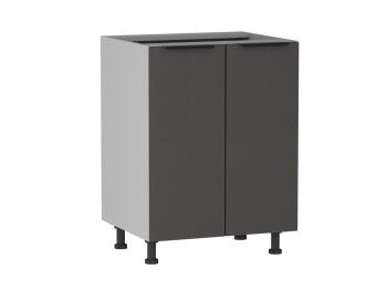 Стол 2-х дверный С-60, Ватель (600*523*820) Экокожа Серый, 23306