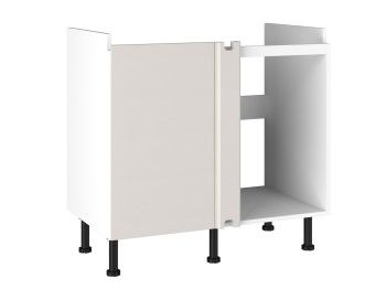 Стол под мойку угловой СМУ-100, Виста (900*534*870) Экокожа Белый, 26303