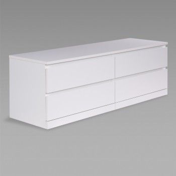 Варма Прайм 4Д комод 160x55x48, белый