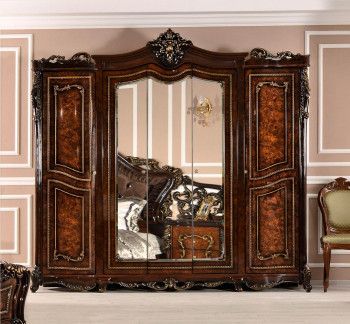 Шкаф Джоконда 5-дверный корень дуба глянец