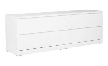 МАЛЬМ / VARMA Комод ИКЕА / IKEA 4D, 160x54x40, пигмент, белый