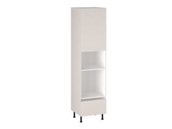 Шкаф-пенал 960 П-1 бока МДФ, Виста (600*586*2456) Экокожа Белый, 26281