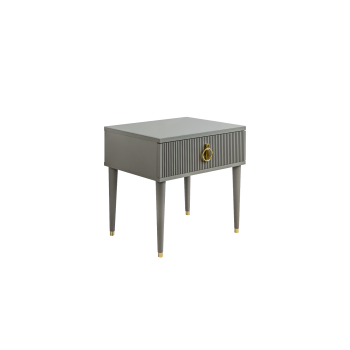 Тумба прикроватная Римини СОЛО (Серый/Золото) РМТП-1(s)