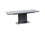 Стол обеденный Signal PALLAS Ceramic 160 раскладной (серый мрамор/черный матовый) | изображение 2